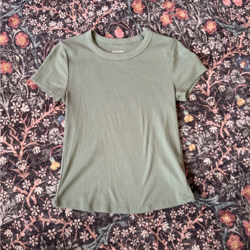 Old Navy Sage Green Baby Tee
